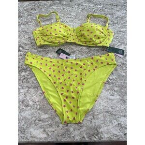 Wild Fable Women’s 20 1X Green Strawberry Bikini Extra Cheeky High Leg NWT